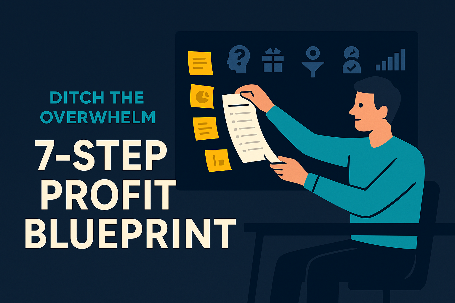 Featured image for Ditch the Overwhelm: Your 7-Step Blueprint to a Seriously Profitable Business