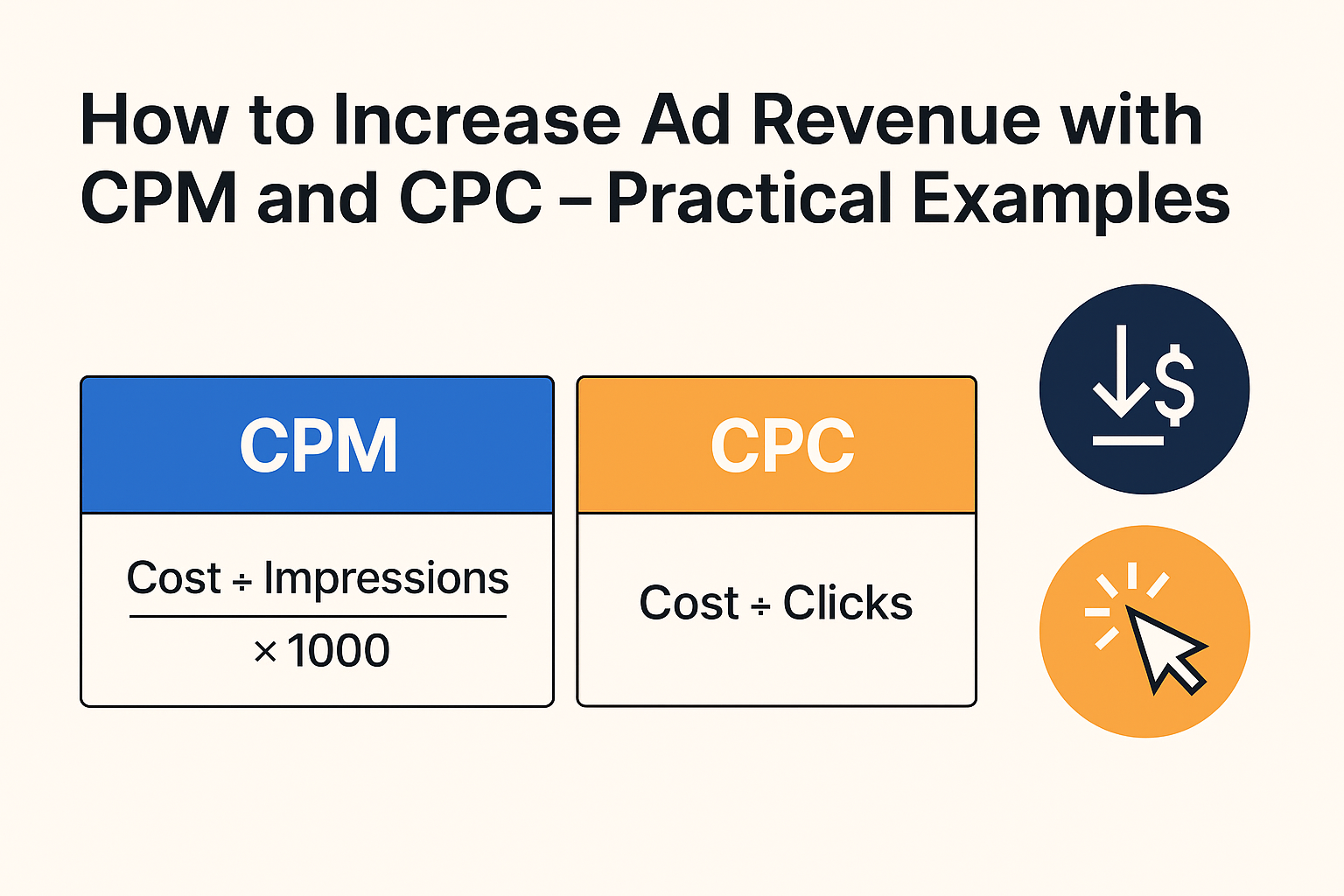 Featured image for How to Boost Ad Revenue with CPM and CPC – Practical Examples